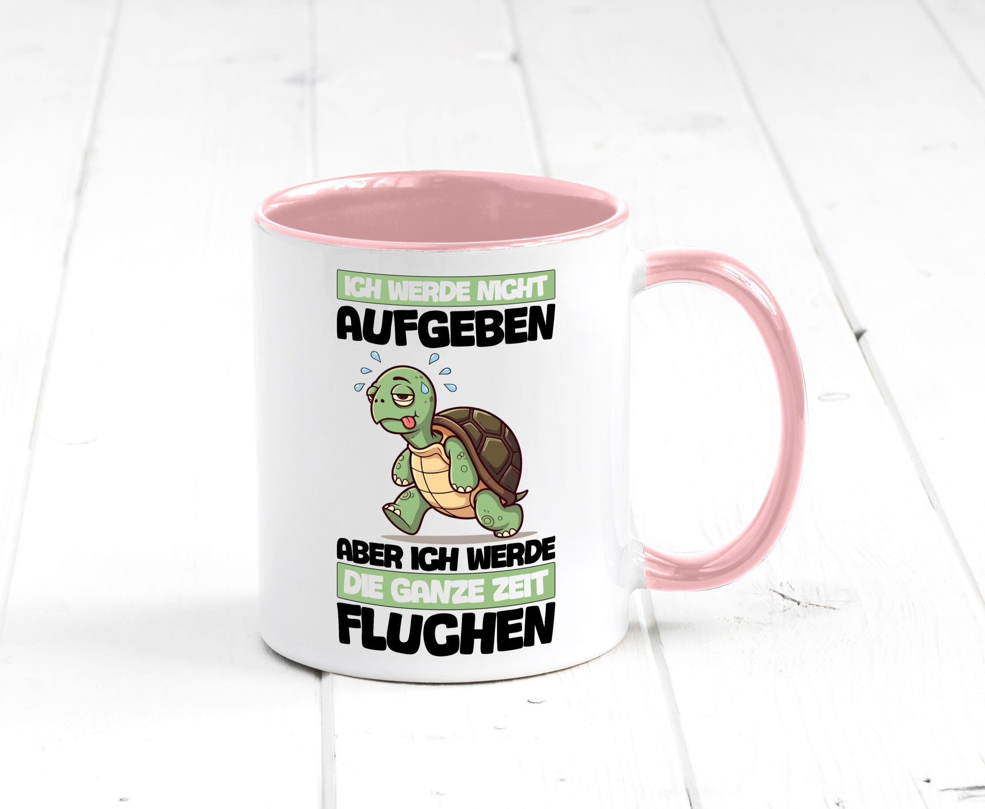 Ich geb nicht auf werde aber fluchen | Schildkröte Joggen v2 Humor Geschenkidee