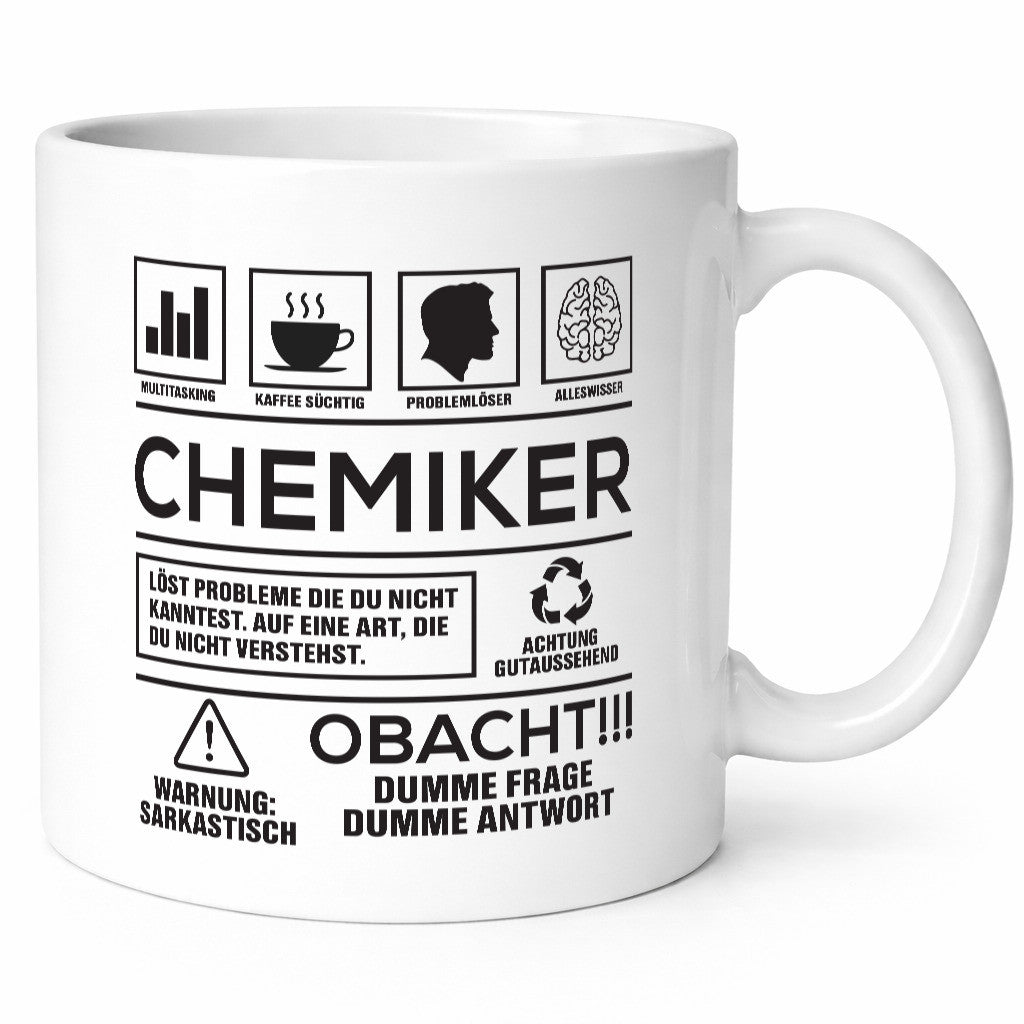 Achtung Probleme Chemiker | Chemie Labor Wissenschaft Geschenkidee Humor Tasse