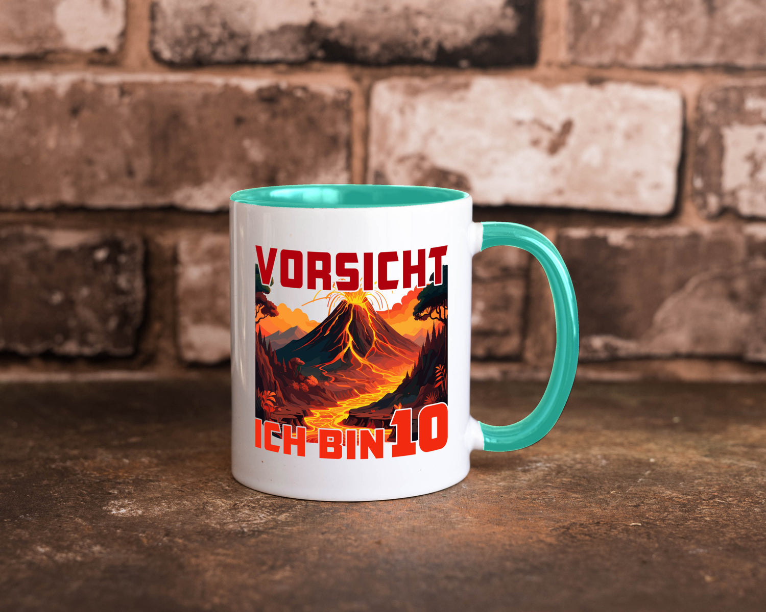 10. Geburtstag | 10 Jahre Vulkanausbruch Vulkan Humor Geschenkidee Tasse