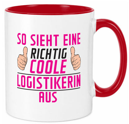 Richtig Coole Logistikerin | Logistik Geschenkidee Humor Tasse