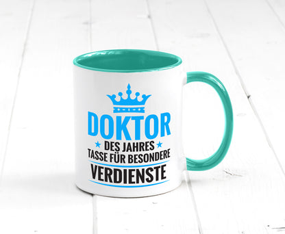 Besonderer Verdienst: Doktor | Doktorand Doktortitel Humor Geschenkidee Tasse