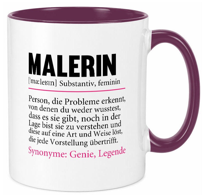 Malerin | Spruch Beruf lustig Malerinnen Humor Arbeit Kollegen Büro