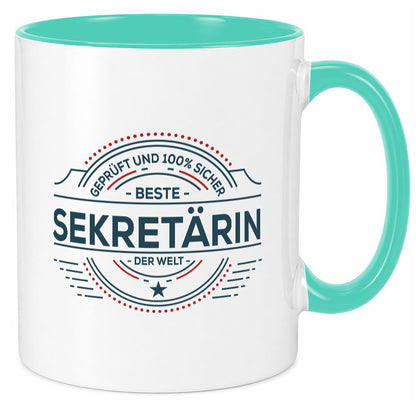 Geprüft und sicher: Sekretärin | Büro Geschenk Arbeit Kollegen lustiger Spruch