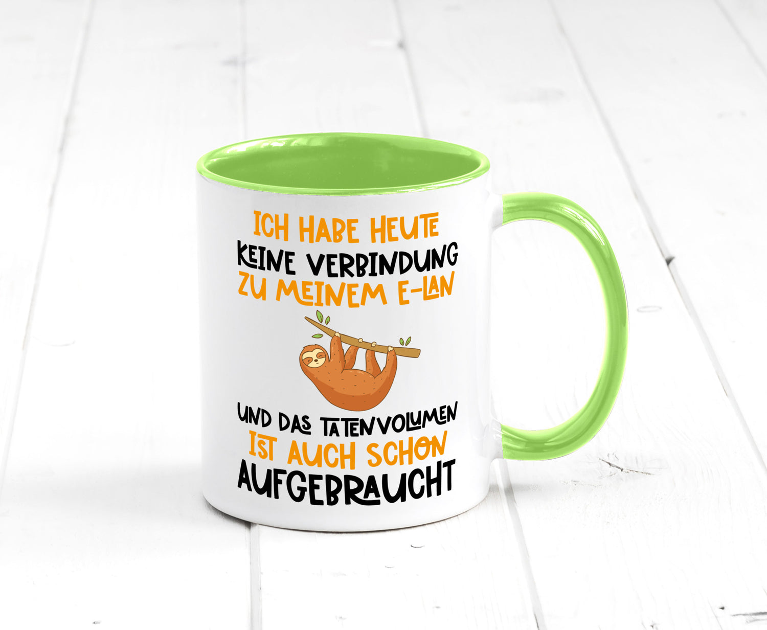 Tatenvolumen aufgebraucht | Spruch Humor Faultier Tierliebhaber Geschenkidee