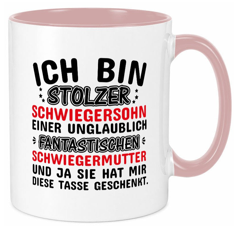 Stolzer Schwiegersohn einer Schwiegermutter Geschenkidee Familie Humor Tasse
