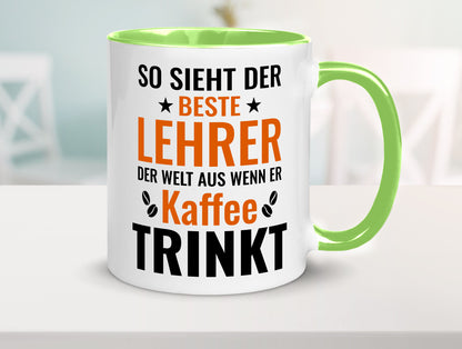 Kaffee trinkt: Lehrer | Schule Beruf Schüler Geschenk Arbeit Kollegen Büro
