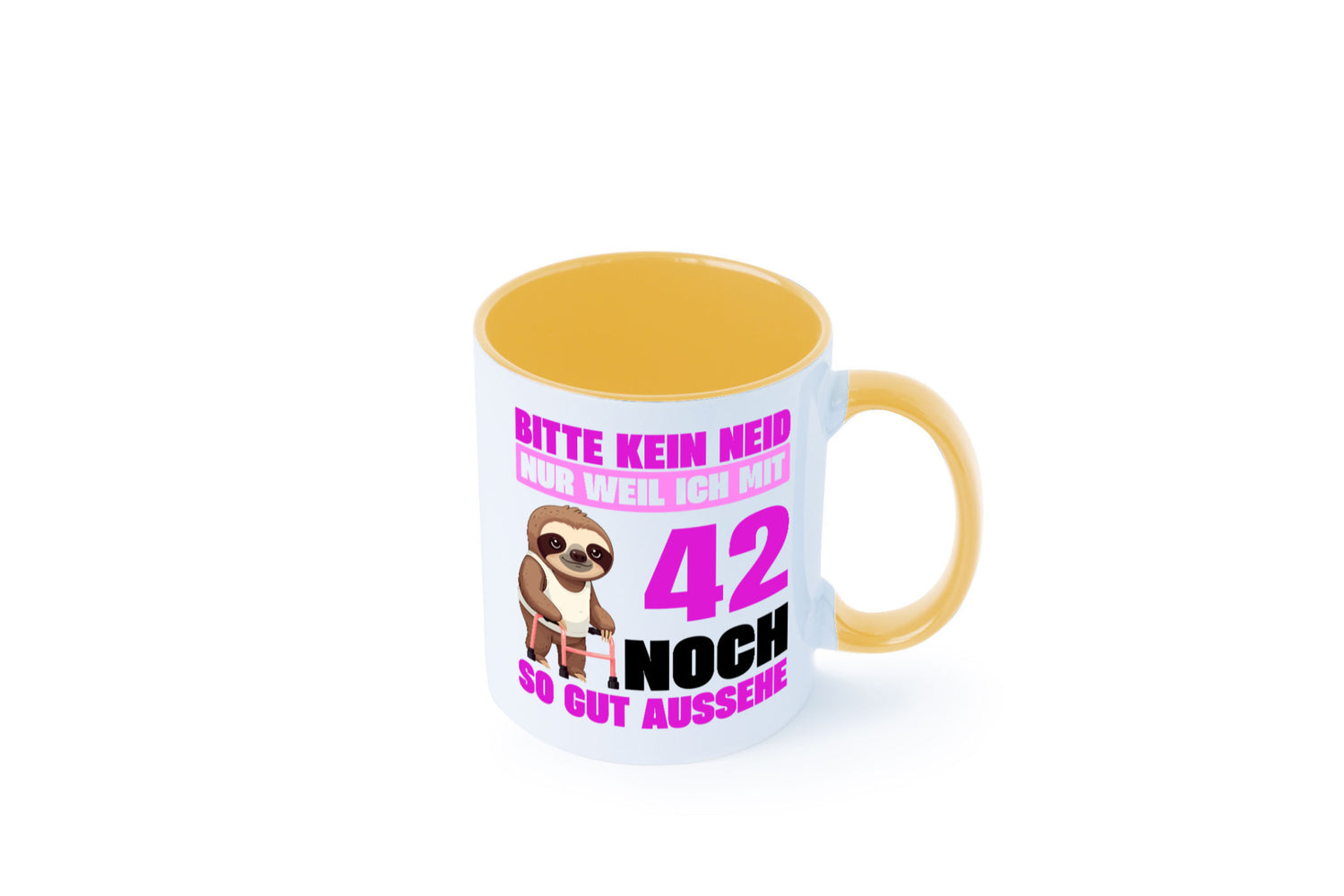 42. Geburtstag | Bitte kein neid Faultier 42 Jahre Geschenkidee Humor Tasse