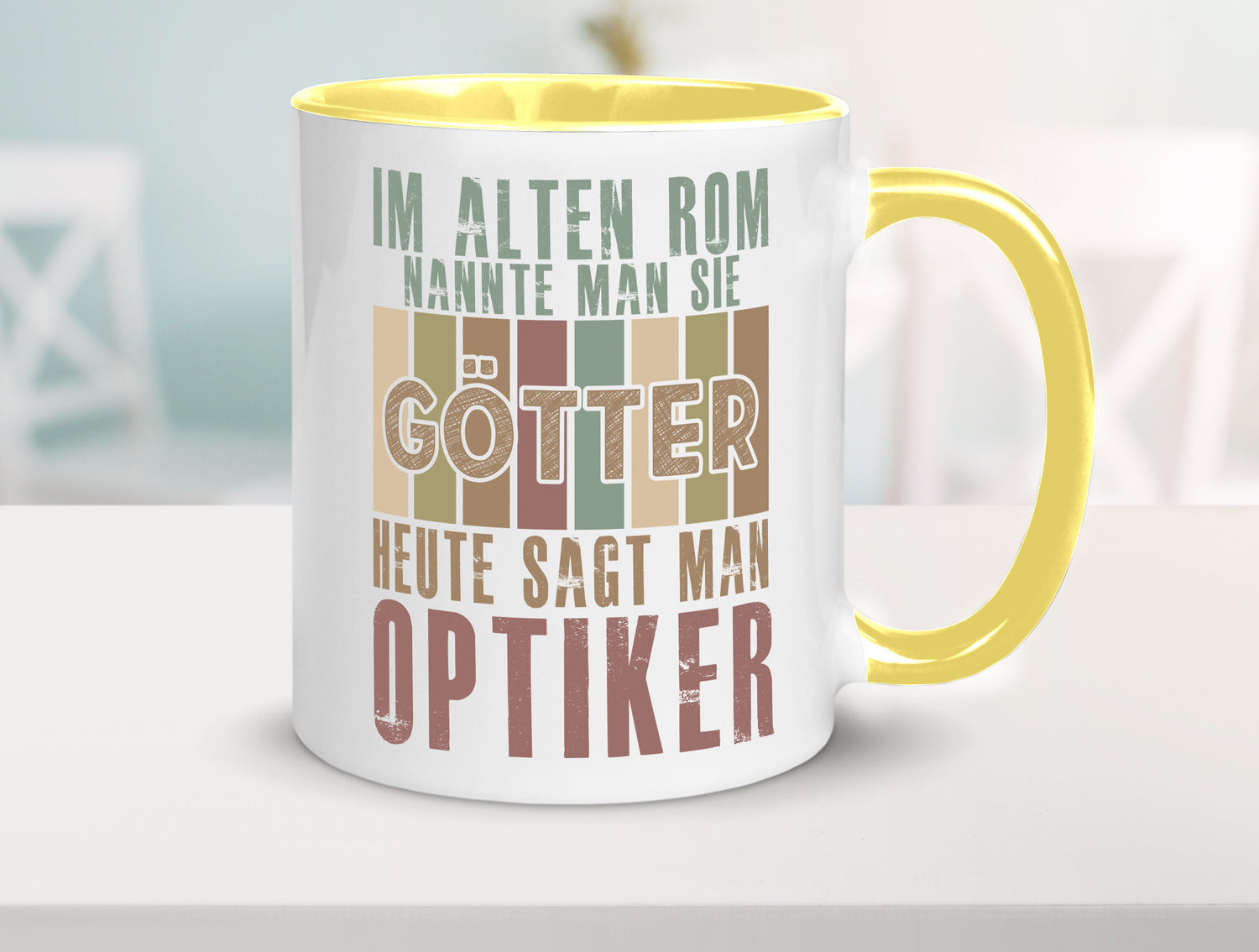 Heute sagt man: Optiker | Augenoptiker Geschenkidee Humor Tasse
