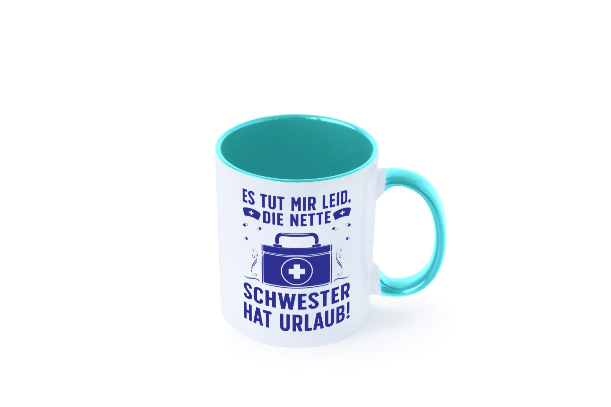 Nette Schwester hat Urlaub | Arztkoffer Tabletten lustiger Spruch Geschenk