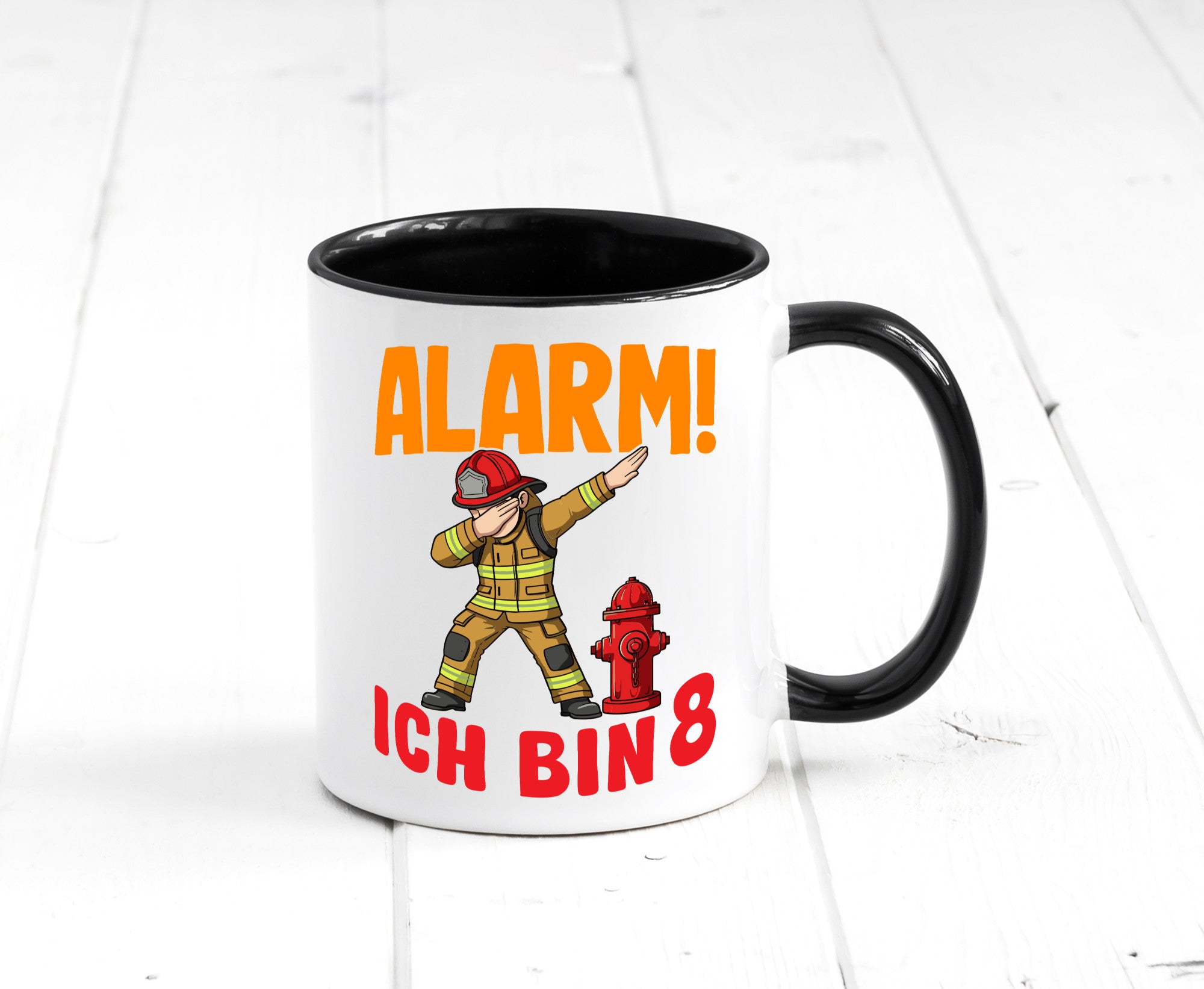 8. Geburtstag | 8 Jahre Feuerwehr Junge lustig Geschenkidee Geschenk Tasse