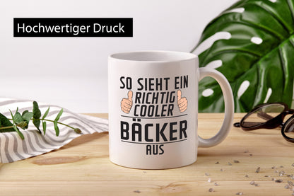Richtig Cooler Bäcker | Bäckerei Backen Konditor Humor Geschenkidee Tasse