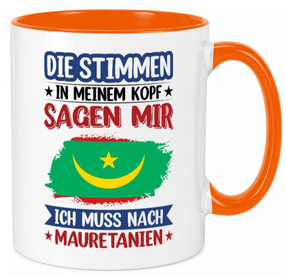 Mauretanien | Urlaub Stimmen in meinem Kopf Traumland lustiger Spruch Geschenk Tasse