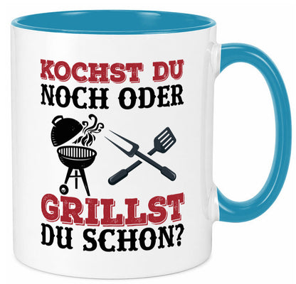 Grillst du schon? | Spruch Tasse Grillen Männer Geschenkidee Humor
