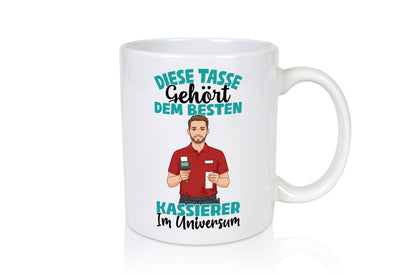 Im Universum: Kassierer Geschenk Humor Geschenkidee lustiger Spruch Tasse