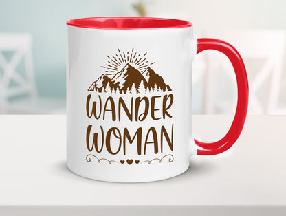 Wander Woman | Berge Herzen Geschenk Familie Geschenkidee lustiger Spruch Tasse
