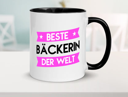 Beste Bäckerin | Bäckerei Frauen Backen lustig Humor Geschenkidee Geschenk Tasse
