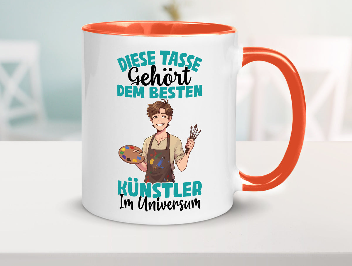 Im Universum: Künstler | Kunst Geschenkidee Humor Tasse