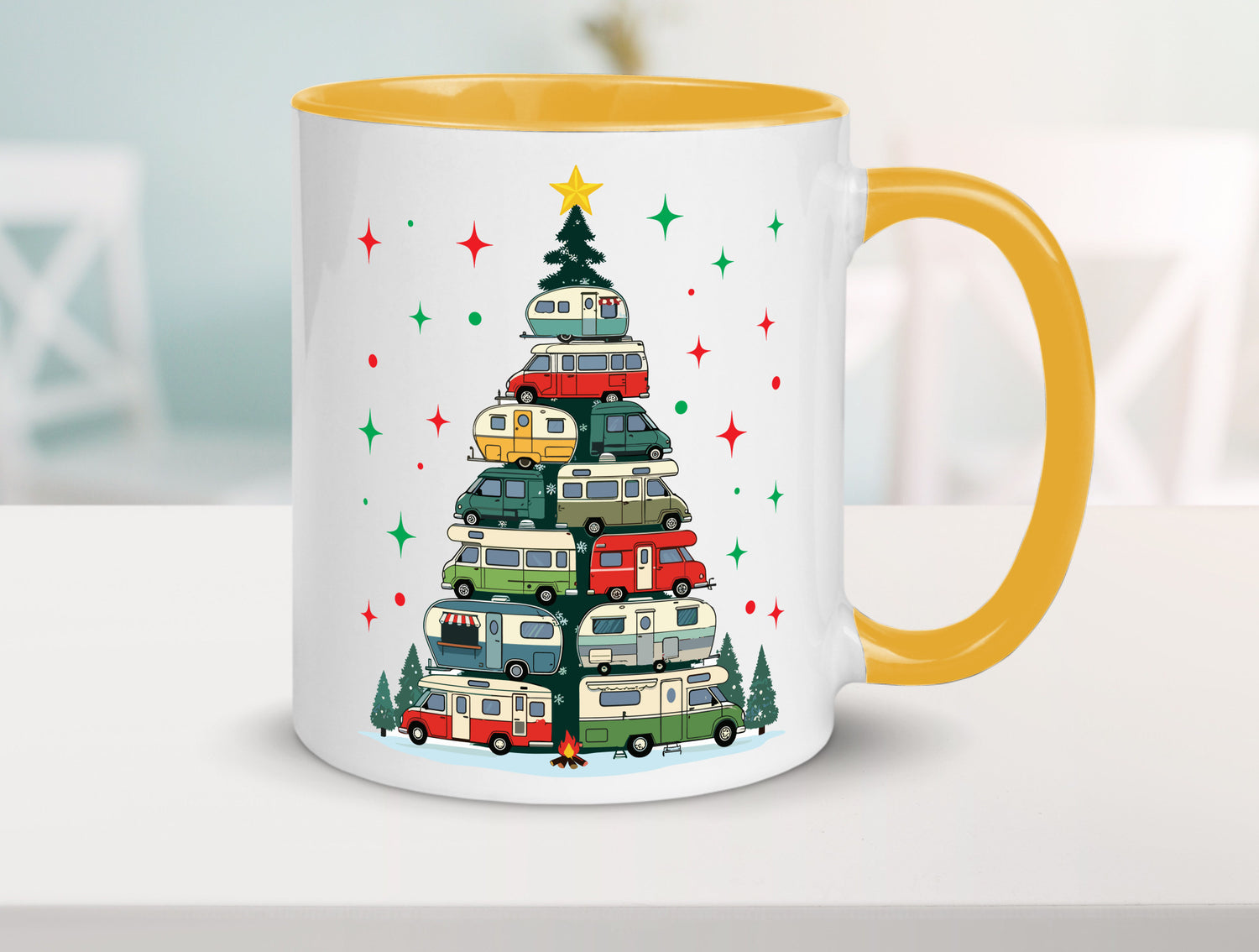 Camper | Camping Weihnachten Fahrzeuge Baumlichter v2 lustig Humor Geschenkidee