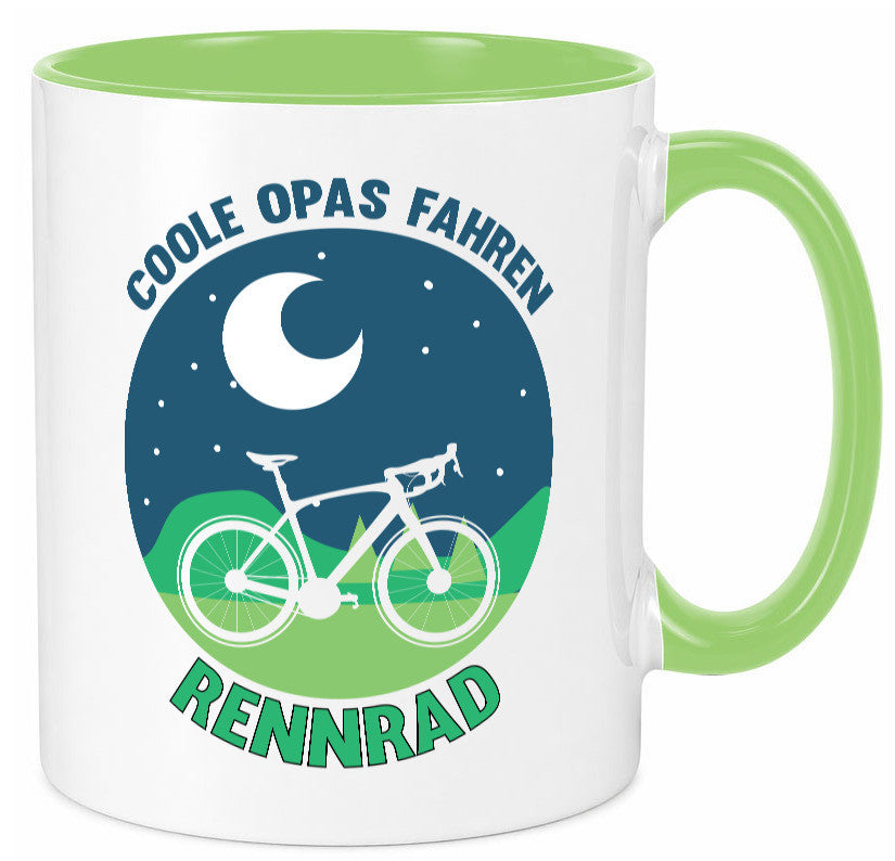 Coole Opas fahren Rennrad | Mond Landschaft Geschenk Familie Geschenkidee