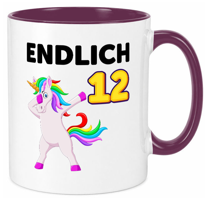 12. Geburtstag | endlich 12 Jahre Einhorn Mädchen lustig Geschenkidee Geschenk