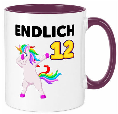 12. Geburtstag | endlich 12 Jahre Einhorn Mädchen lustig Geschenkidee Geschenk