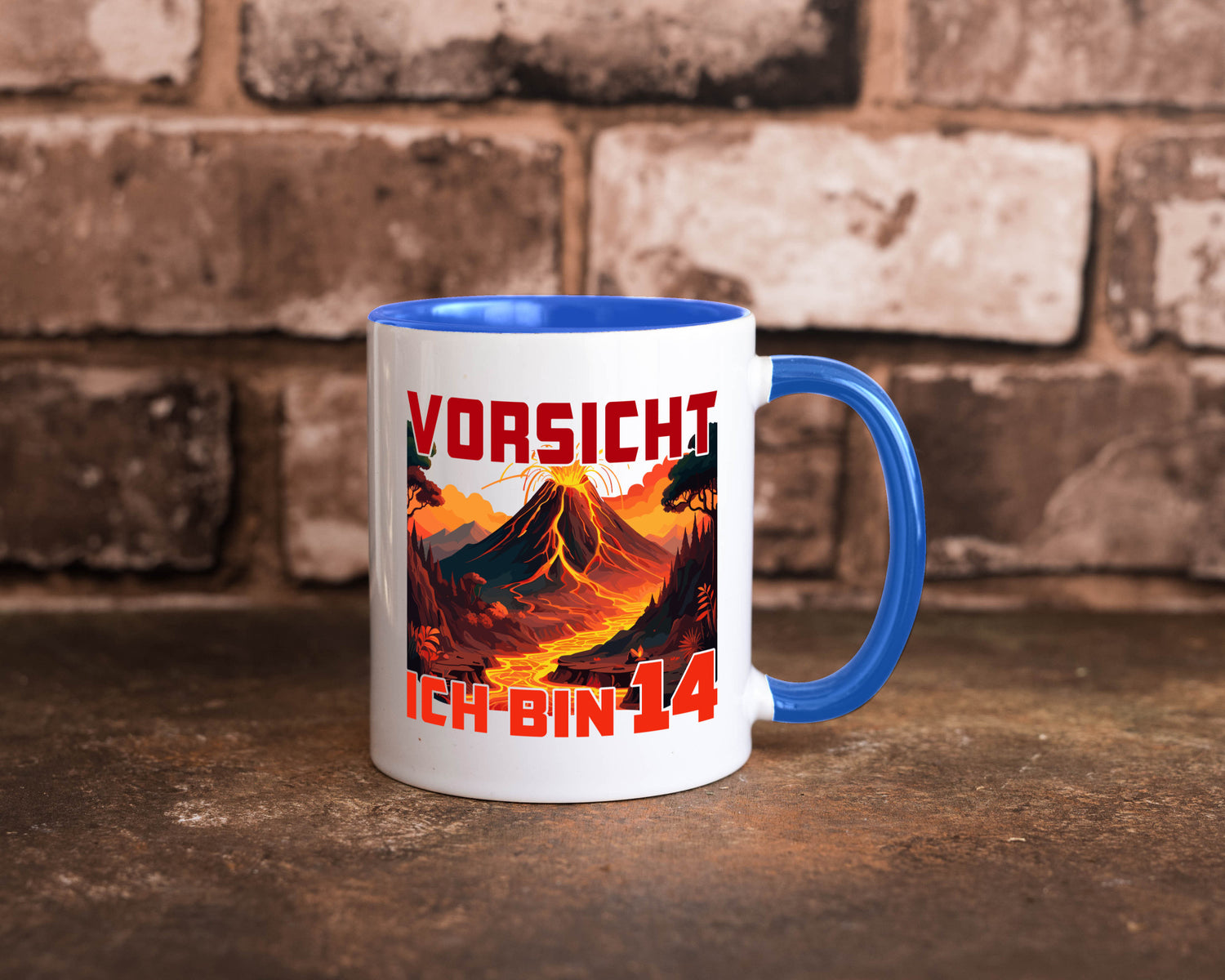 14. Geburtstag | 14 Jahre Vulkanausbruch Vulkan Geschenkidee Humor Tasse