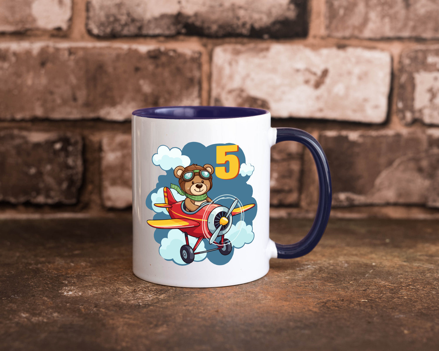 5. Geburtstag | 5 Jahre Kinder Pilot Flugzeug Geschenkidee Humor Tasse