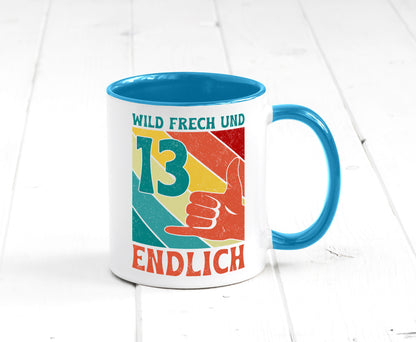 13. Geburtstag | 13 Jahre Wild und Frech Humor Geschenkidee Tasse