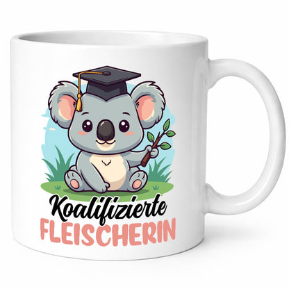 Koalifizierte Fleischerin | Schlachterei v2 Humor Geschenkidee Tasse