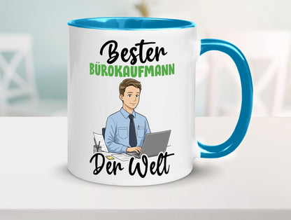 Bester Bürokaufmann | Kaufmann v2 lustig Arbeit Kollegen Büro Geschenk Tasse
