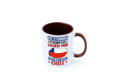 Chile | Urlaub Stimmen in meinem Kopf Traumland Geschenkidee Humor Tasse