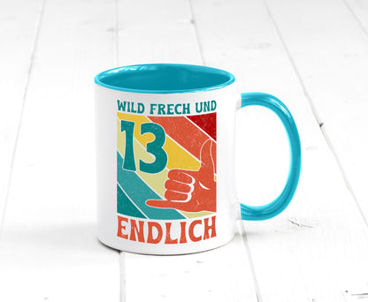 13. Geburtstag | 13 Jahre Wild und Frech Humor Geschenkidee Tasse