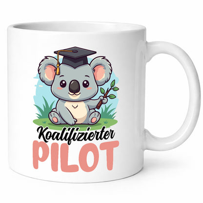 Koalifizierter Pilot | Flugzeug Piloten Humor Geschenkidee Tasse