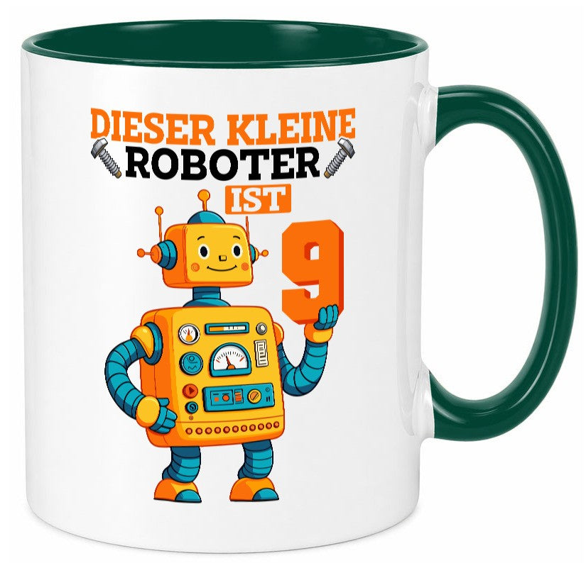9. Geburtstag | 9 Jahre Roboter Junge lustig Geschenkidee Geschenk Tasse