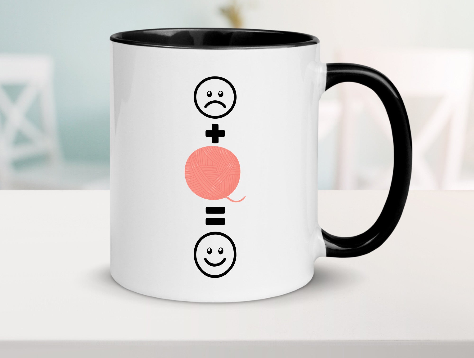 Wolle | Häkeln |Glücklich Geschenk Humor Geschenkidee lustiger Spruch Tasse