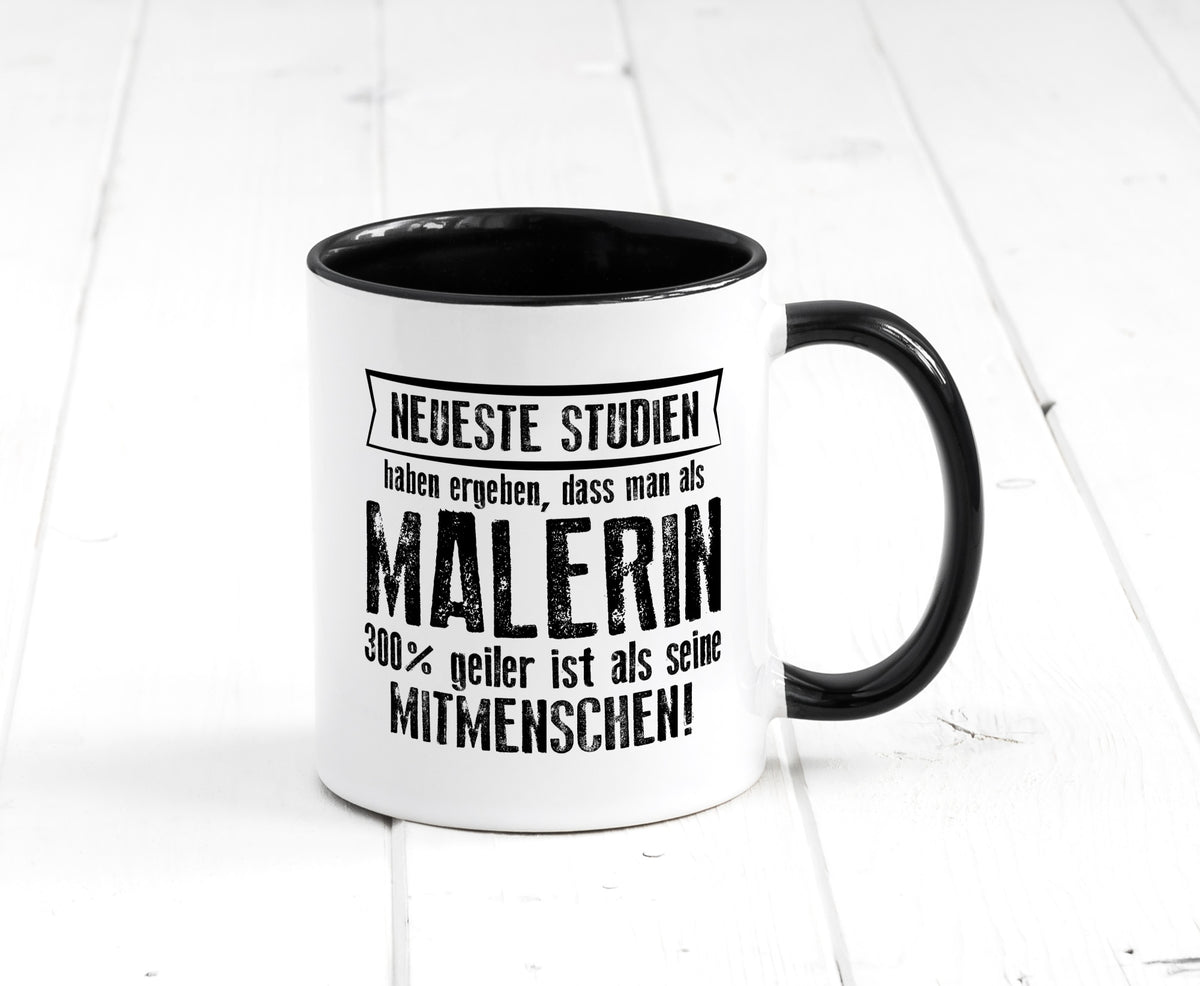 Neuste Studien: Malerin | Malerinnen lustig Humor Geschenkidee Geschenk Tasse