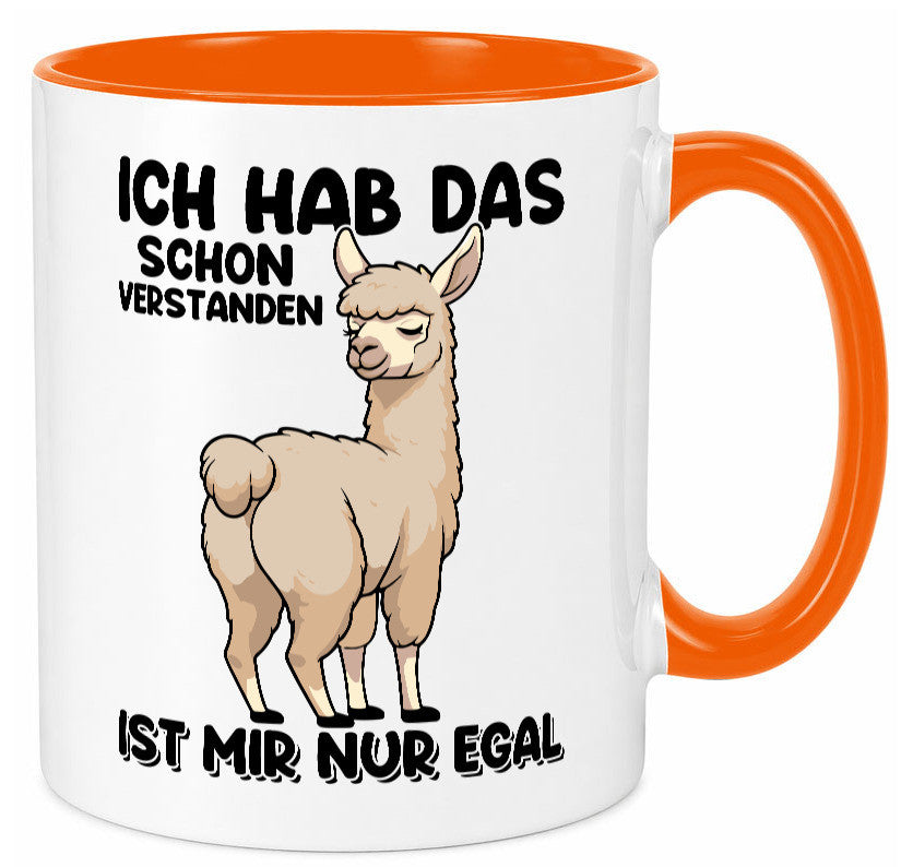 Hab ich verstanden ist mir nur egal | Lama Alpaka Geschenk Humor Geschenkidee Tasse