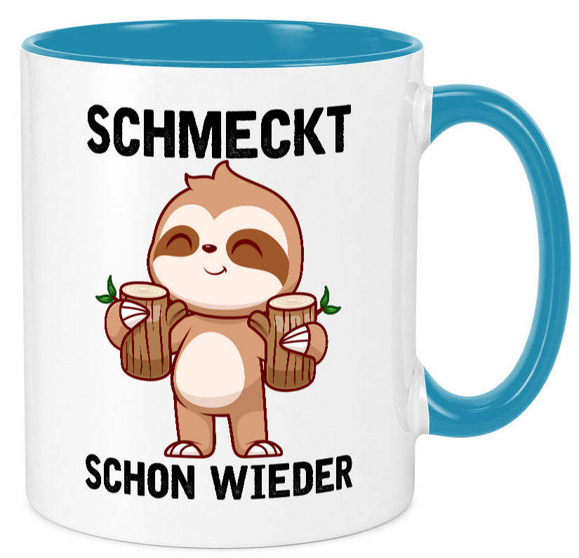 Schmeckt schon wieder | Frankfurt Hessen v2 Geschenkidee Humor Tasse
