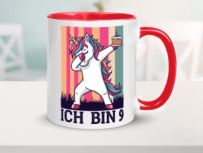 9 Geburtstag | Einhorn Damping Mädchen Humor Geschenkidee Tasse