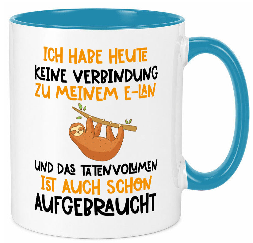 Tatenvolumen aufgebraucht | Spruch Humor Faultier Tierliebhaber Geschenkidee