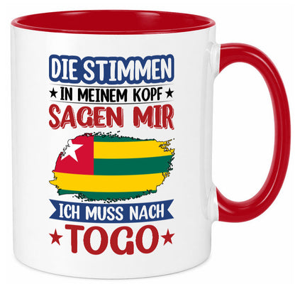 Togo | Urlaub Stimmen in meinem Kopf Traumland Humor Geschenkidee Tasse
