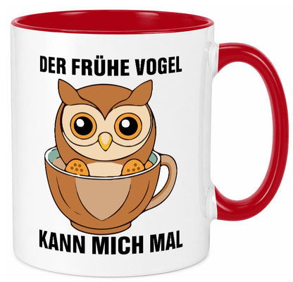 Der frühe Vogel kann mich mal | Eule Morgenmuffel v2 lustiger Spruch Geschenk