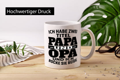 Ich habe zwei Titel Papa und Opa | Rock sie Großvater Humor Familie