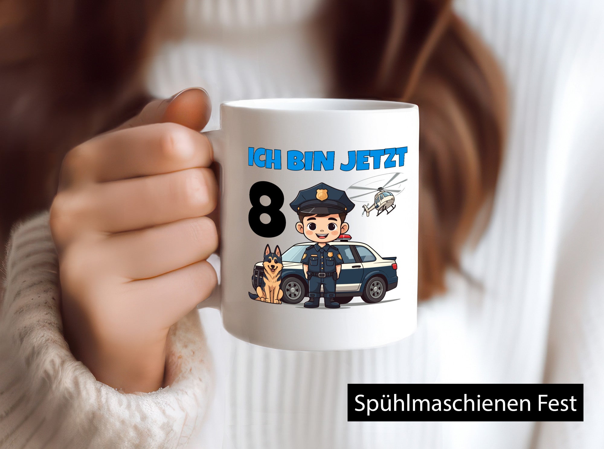8. Geburtstag | 8 Jahre Polizei Kind Polizeiauto lustig Geschenkidee Geschenk