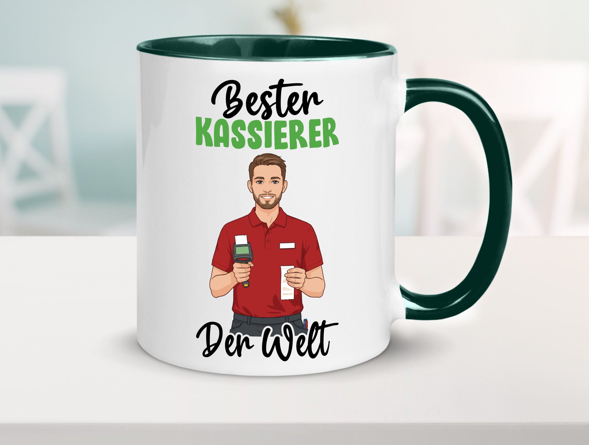 Bester Kassierer v2 Geschenkidee Humor Tasse