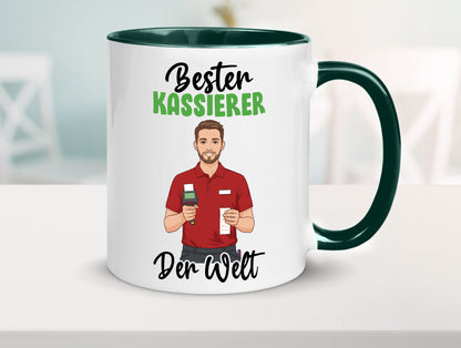 Bester Kassierer v2 Geschenkidee Humor Tasse