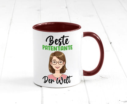 Beste Patentante | Tante lustiger Spruch Geschenk Humor Geschenkidee Tasse
