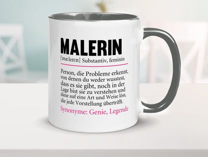 Malerin | Spruch Beruf lustig Malerinnen Humor Arbeit Kollegen Büro