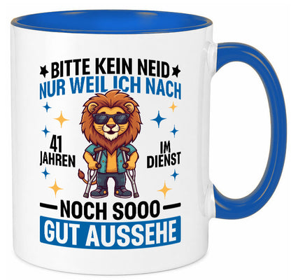 41 Jahre im Dienst | Arbeitsjubiläum Arbeit lustig Kollegen Büro Geschenk Tasse