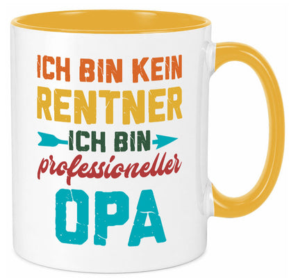 Ich bin Professioneller Opa | Rentner Großvater Geschenkidee Familie Humor Tasse